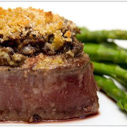 Filet Mignon Crusted With Mushrooms & Parmesan