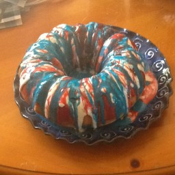 Firecracker Red White and Blue Cake