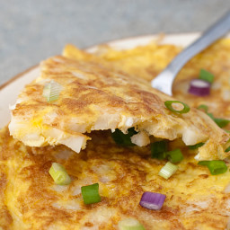 Fish Cake Omelette Recipe