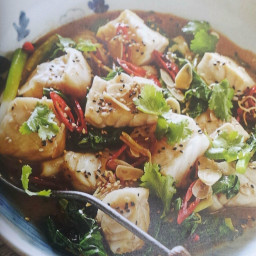 fish stir-fry with ginger and chili
