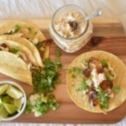 Fish Tacos with Chipotle Crema