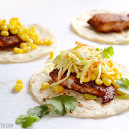 Fish Tacos with Cumin Lime Slaw