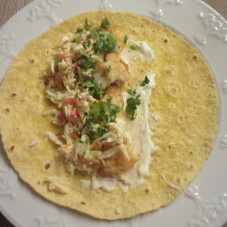 Fish Tacos With Garlic, Lime Aioli and Coleslaw
