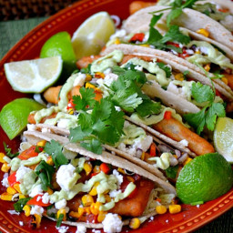 Fish Tacos with Roasted Corn Salsa