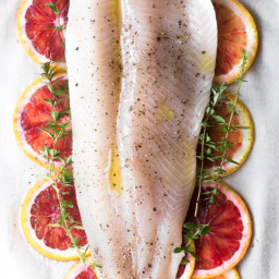 Fish with Blood Orange and Thyme in Parchment