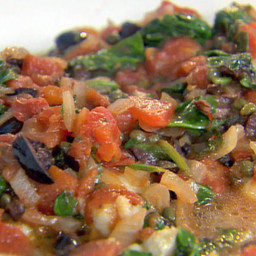 Fish with Tomatoes, Olives and Capers