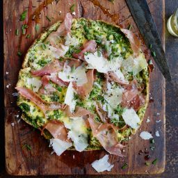Five-Herb Frittata with Prosciutto and Parmesan
