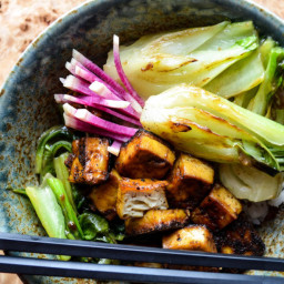 Five-spice Baked Tofu with Seared Bok Choy
