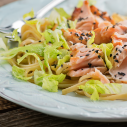 Flaked Salmon with Sesame Noodles