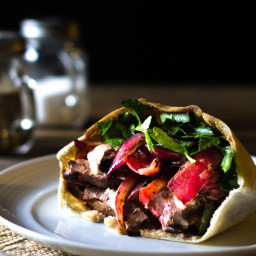 Flank Steak Pita Recipe with Shawarma Spices