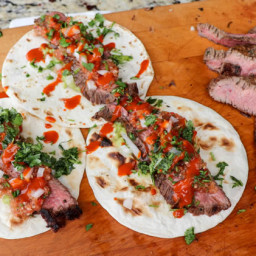 Flank Steak Tacos Recipe with Fire Roasted Salsa