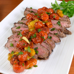 Flank Steak w/Cherry Tomatoes & Basil