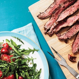 Flank Steak with Arugula and Herbed Tomato Salad