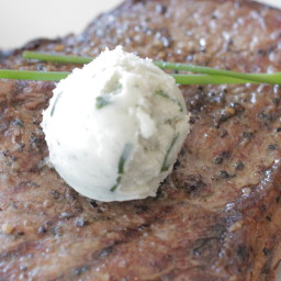 Flank Steak with Blue Cheese Butter