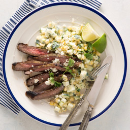 Flank Steak with Mexican Street Corn Salad