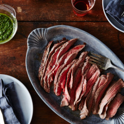 Flank Steak with Green Sauce
