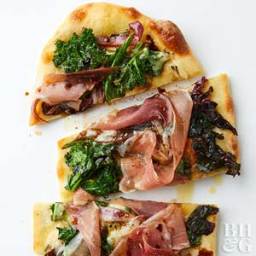 Flatbread with Balsamic Greens and Prosciutto
