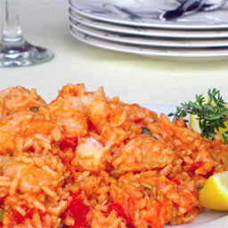 Flounder with Brown Rice, Tomatoes & Fresh Thyme