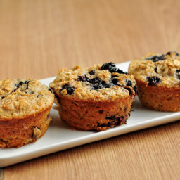 Flour-less Blueberry Oatmeal Muffins