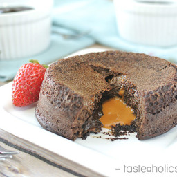 Flourless Caramel Chocolate Lava Cake