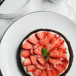 Flourless Chocolate Cake with Strawberry Coconut Cream