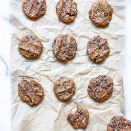 Flourless Chocolate Chip Walnut Cookies