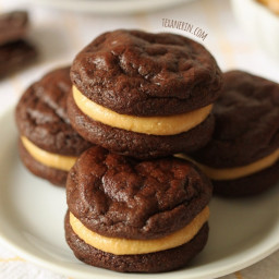 Flourless Chocolate Peanut Butter Cookie Sandwiches (gluten-free, dairy-fre