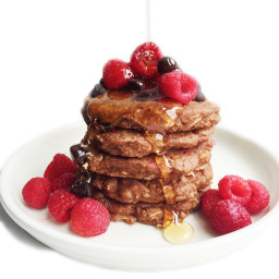 Flourless Chocolate Raspberry Pancakes