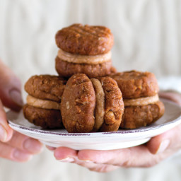 Flourless Peanut Butter Cookies with Peanut Butter Cream Cheese Filling