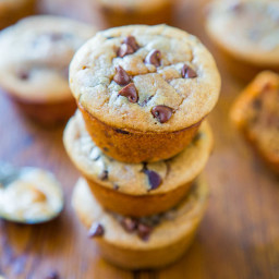 Flourless Peanut Butter Muffins (with Chocolate Chips!)
