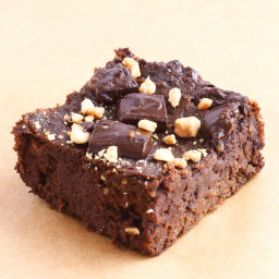 Flourless Sweet Potato Brownies with Peanut Butter and Chocolate Chunks