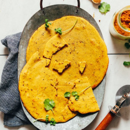 Fluffy Curried Socca (Chickpea Bread)