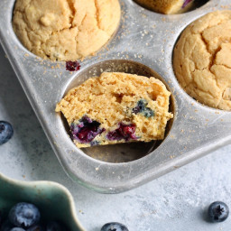 Fluffy Lemon Blueberry Muffins