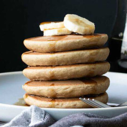 Fluffy Vegan Banana Oatmeal Blender Pancakes