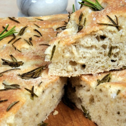 Focaccia with Olives and Rosemary