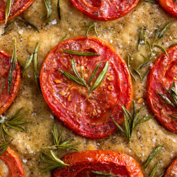 Focaccia With Tomatoes and Rosemary