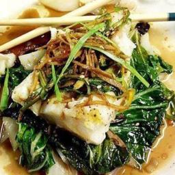 Foil Steamed Spicy Ginger Soy Cod & Bok Choy