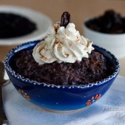 Forbidden Black Rice Pudding with Dried Cherries
