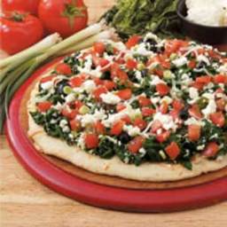 Four-Cheese Spinach Pizza