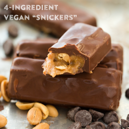 Four Ingredient Vegan Snickers