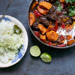 Fragrant Beef Stew with Lime Rice Recipe