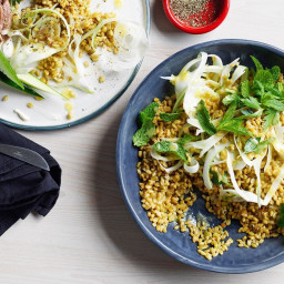 Freekeh, fennel and herb salad with citrus dressing