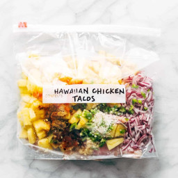 Freezer Meal Hawaiian Chicken Tacos