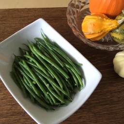 French Green Beans with Mustard Shallot Sauce
