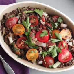 French Lentil Salad with Cherry Tomatoes