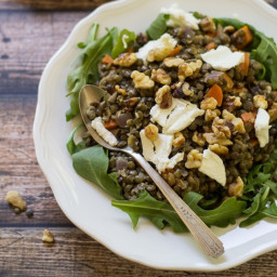French Lentil Salad with Walnuts and Goat Cheese