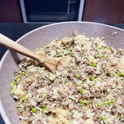 French Onion Ground Beef & Rice Skillet Meal