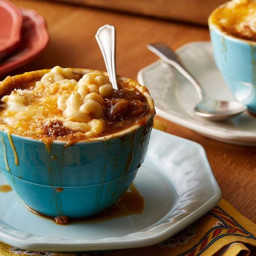 French Onion Macaroni and Cheese Soup