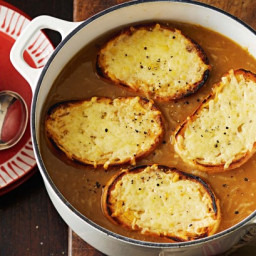 French onion soup with cheesy toasties