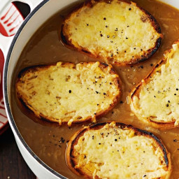 French onion soup with cheesy toasties